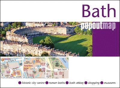 Bath PopOut Map - pocket size, pop up map of Bath city centre 1