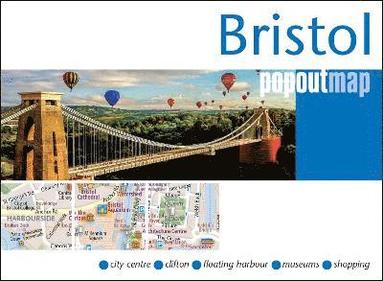 bokomslag Bristol PopOut Map - pocket size, pop up map of Bristol city centre