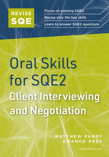 Matthew Parry, Amanda Rees - Revise SQE Oral Skills for SQE2: Client Interviewing and Negotiation, Häftad