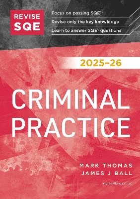 bokomslag Revise SQE Criminal Practice 2025/26