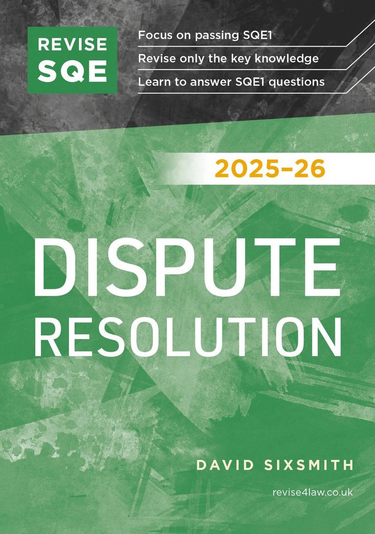 Revise SQE Dispute Resolution 2025/26