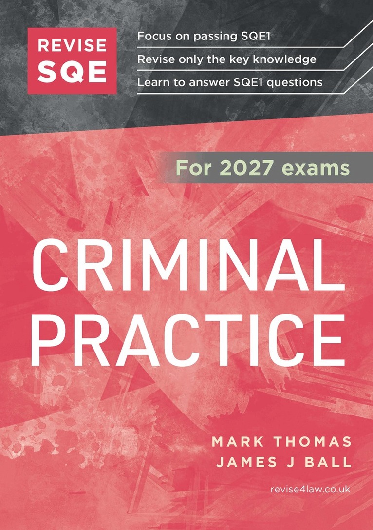 Mark Thomas, James J Ball - Revise SQE Criminal Practice 2027, Häftad. Tillgänglighet: Lägg i varukorg