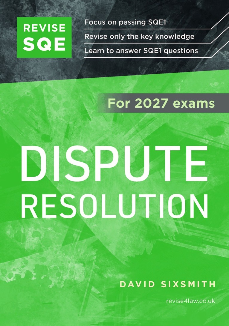 David Sixsmith - Revise SQE Dispute Resolution 2027, Häftad
