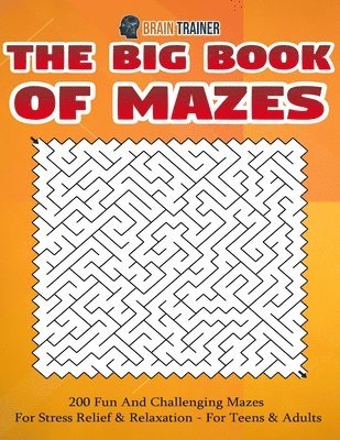 Big Book Of Mazes 200 Fun And Challenging Mazes For Stress Relief & Relaxation - For Teens & Adults