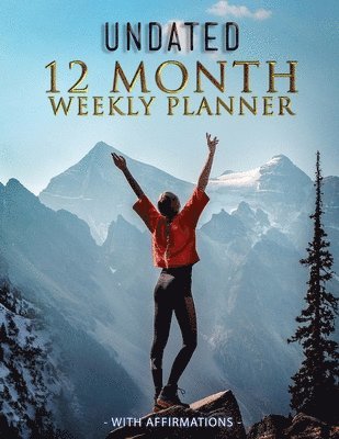 bokomslag Undated 12 Month Weekly Planner with Affirmations