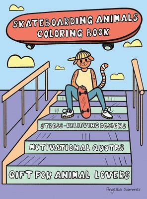 Skateboarding Animals Coloring Book 1