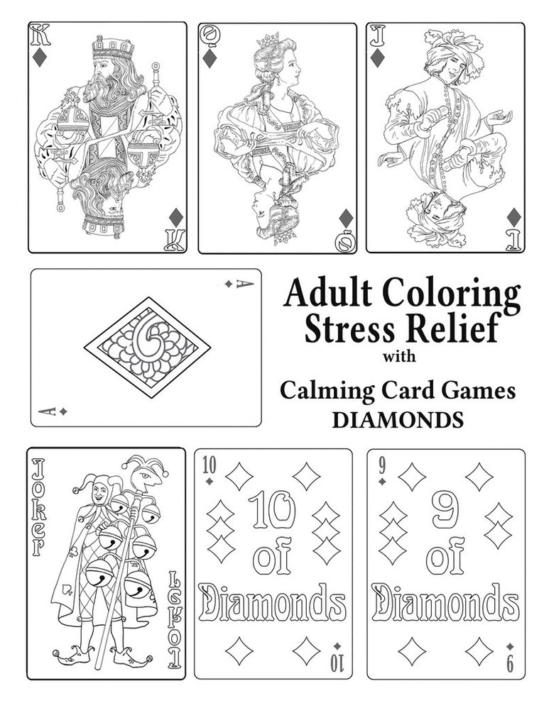 Adult Coloring Stress Relief with Calming Card Games, Häftad