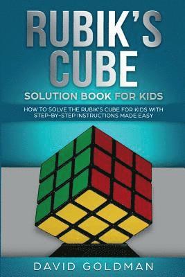 David Goldman - Rubik's Cube Solution Book For Kids, Häftad