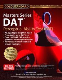bokomslag DAT Masters Series Perceptual Ability Test (Pat): Strategies and Practice for the Dental Admission Test Pat, Dental School Interview Advice by Gold St