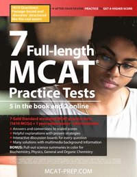 bokomslag 7 Full-Length MCAT Practice Tests: 5 in the Book and 2 Online, 1610 MCAT Practice Questions Based on the Aamc Format