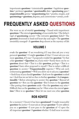 Frequently Asked Questions, Volume 1 1