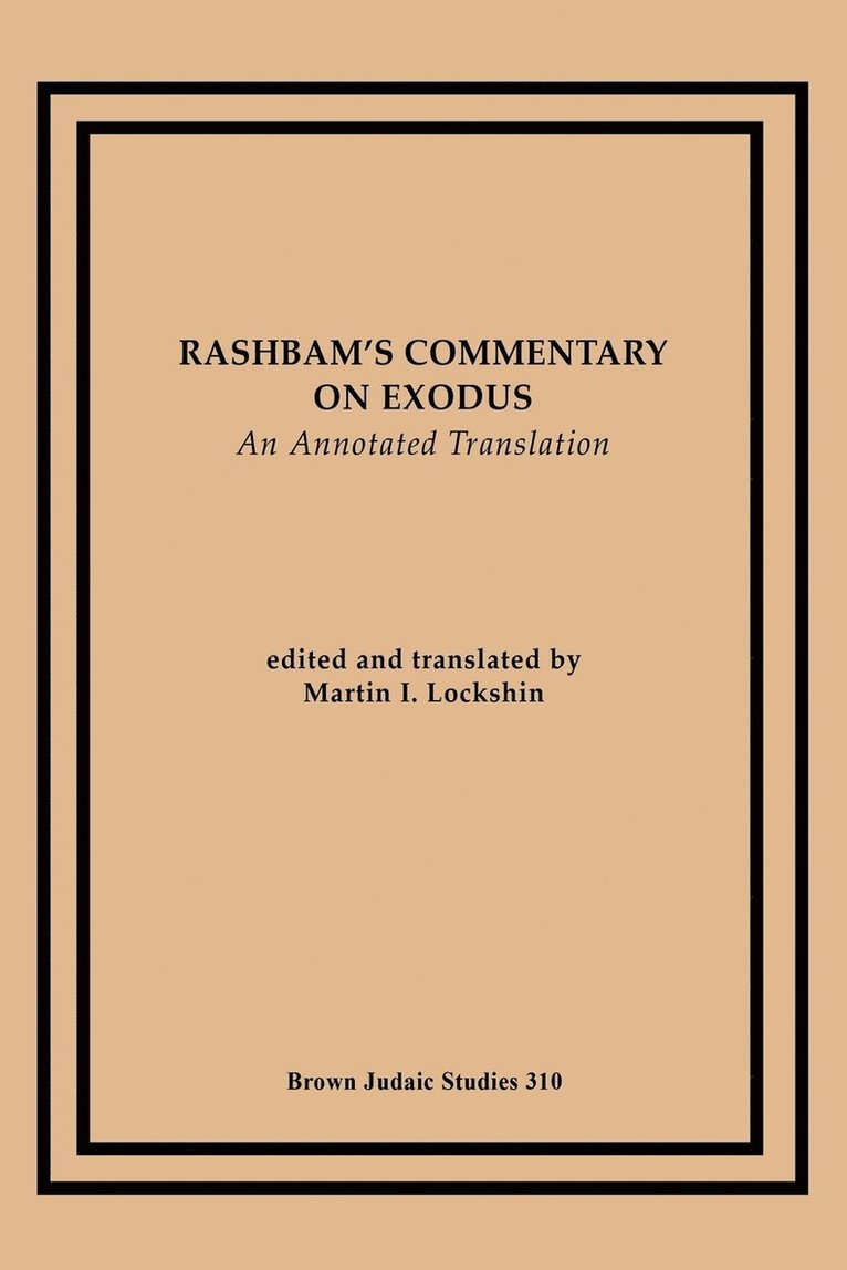 Rashbam's Commentary on Exodus 1