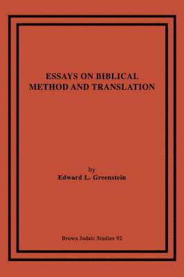 bokomslag Essays on Biblical Method and Translation