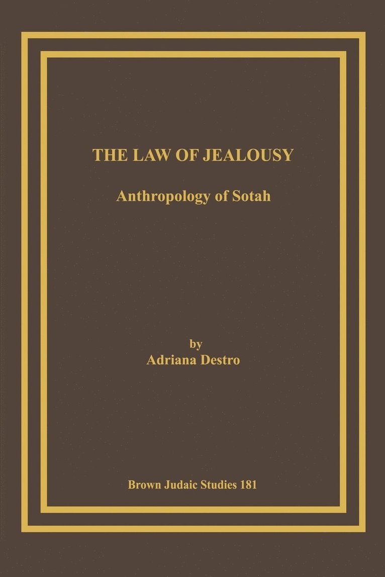 Adriana Destro - Law of Jealousy, Häftad