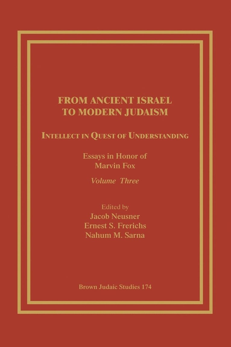 From Ancient Israel to Modern Judaism 1