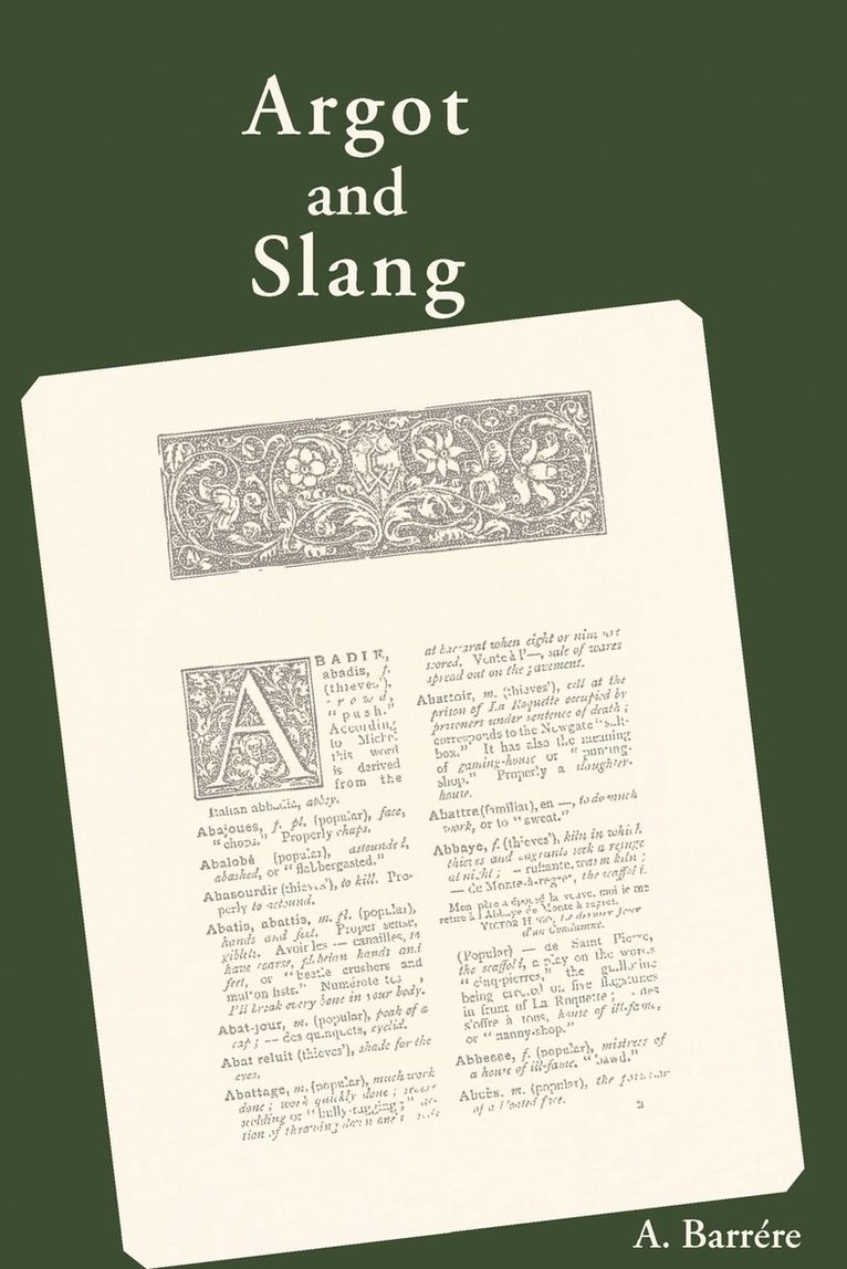 Argot and Slang 1