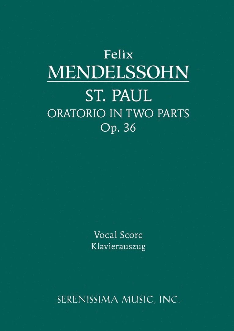 St. Paul, Op.36 1