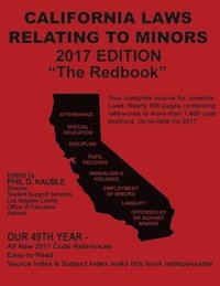 bokomslag California Laws Relating to Minors 2017