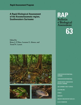 Brian J. O'Shea, Leeanne E. Alonso, Trond H. Larsen - Rapid Biological Assessment of the Kwamalasamutu region, Southwestern Suriname, Häftad
