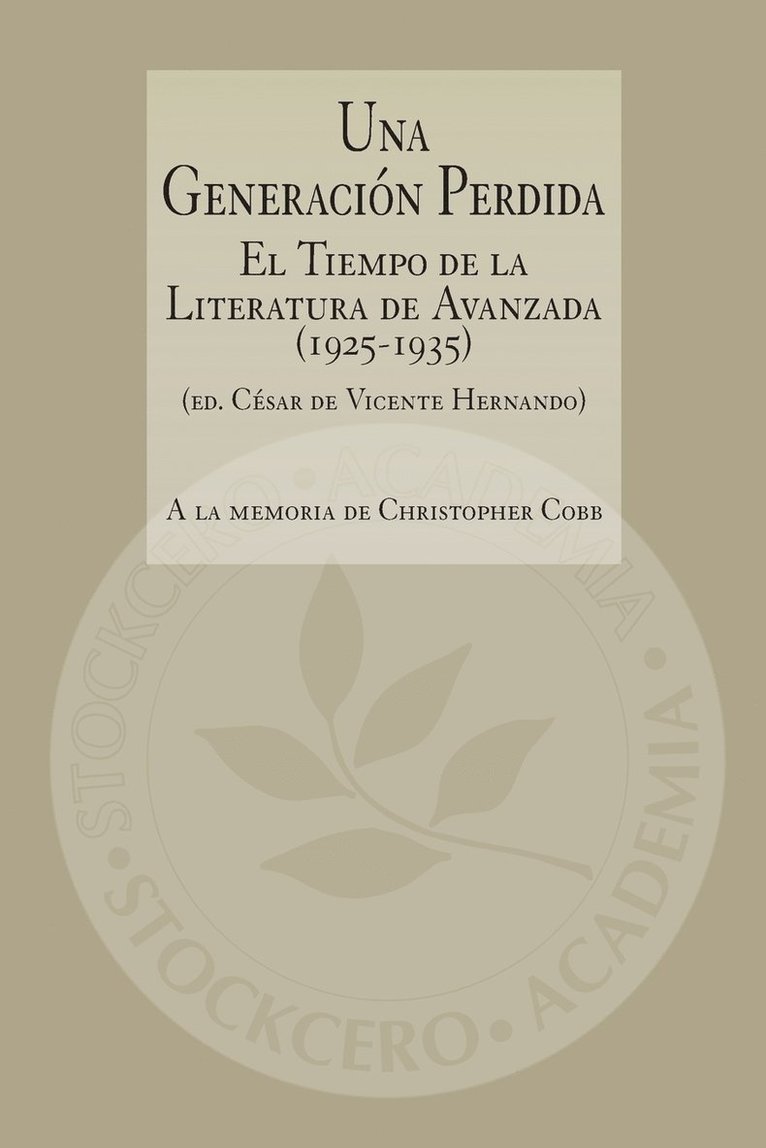 Christopher Cobb, Eduardo Gonzalez Calleja, Cesar de Vicente Hernando, Cesar De Vicente Hernando - Generacion Perdida, Häftad