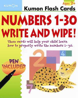 Kumon Publishing - NUMBERS 1-30 WRITE & WIPE FLAS, Inbunden