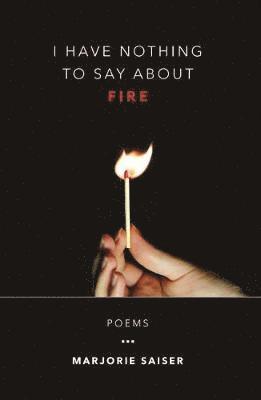 Marjorie Saiser - I Have Nothing to Say about Fire, Häftad