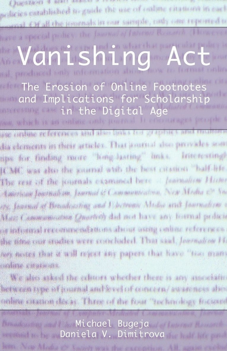 Michael J Bugeja, Daniela V Dimitrova - Vanishing ACT, Häftad