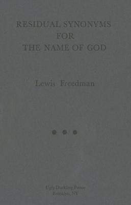 bokomslag Residual Synonyms for the Name of God