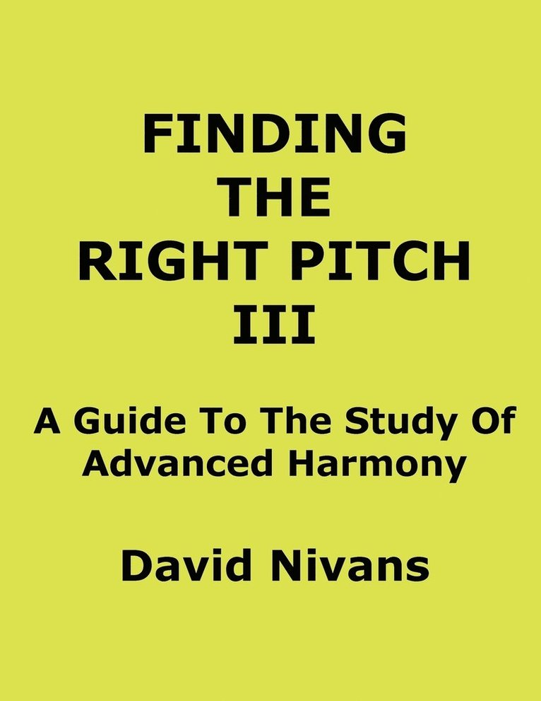 Finding the Right Pitch 1