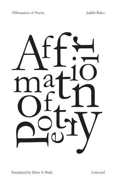 Judith Balso - Affirmation of Poetry, Häftad