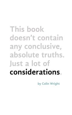 Colin Wright - Considerations, Häftad
