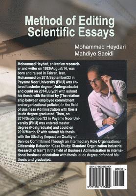 Method of Editing Scientific Essays 1