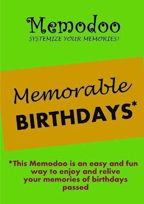 bokomslag Memodoo Memorable Birthdays