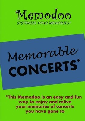 bokomslag Memodoo Memorable Concerts