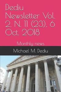 bokomslag Dediu Newsletter Vol. 2, N. 11 (23), 6 Oct. 2018: Monthly news