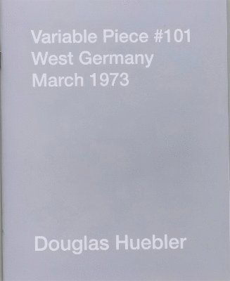 bokomslag Variable Piece #101, West Germany, March 1973