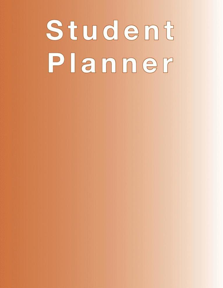 Burnt Orange Planner, Agenda, Organizer for STUDENTS, (undated) large 8.5 x 11, Weekly View, Monthly View, Yearly View 1