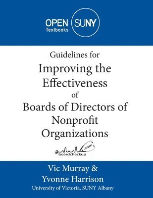 bokomslag Guidelines for Improving the Effectiveness of Boards of Directors of Nonprofit Organizations