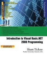 Sham Tickoo Purdue Univ - Introduction to Visual Basic.NET 2008 Programming, Häftad