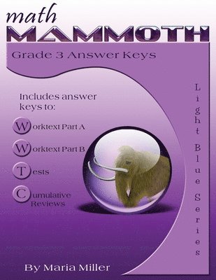 bokomslag Math Mammoth Grade 3 Answer Keys