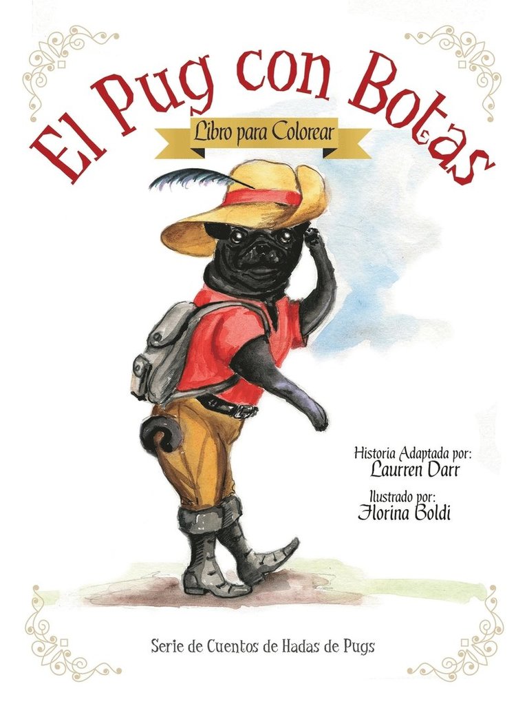 El Pug Con Botas - Libro Para Colorear 1