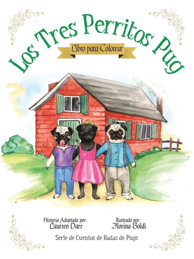 Los Tres Perritos Pug - Libro Para Colorear 1