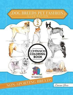 Dog Breeds Pet Fashion Illustration Encyclopedia Coloring Companion Book 1