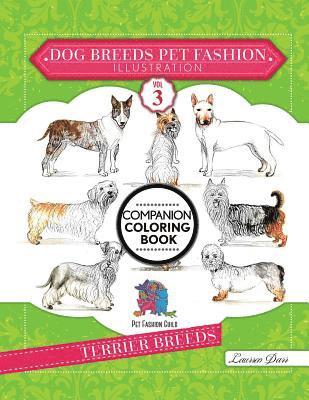 Dog Breeds Pet Fashion Illustration Encyclopedia Coloring Companion Book 1