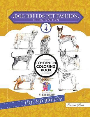 Dog Breeds Pet Fashion Illustration Encyclopedia Coloring Companion Book 1