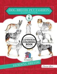 bokomslag Dog Breeds Pet Fashion Illustration Encyclopedia Coloring Companion Book