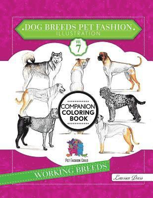 Dog Breeds Pet Fashion Illustration Encyclopedia Coloring Companion Book 1