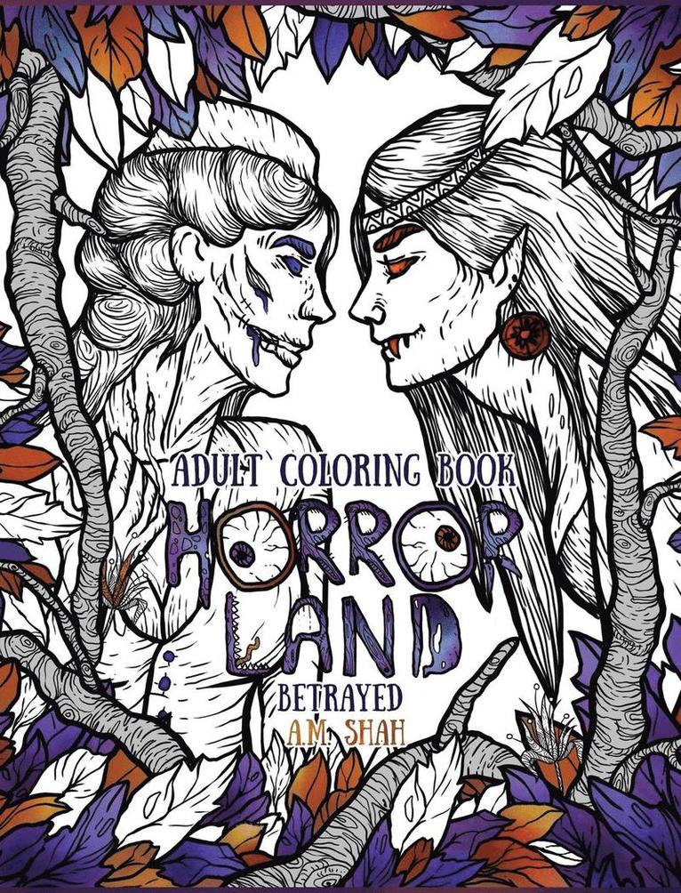 Adult Coloring Book Horror Land 1