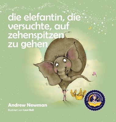 Elefantin, die versuchte, auf Zehenspitzen zu gehen