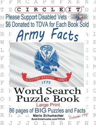 bokomslag Circle It, Army Facts, Word Search, Puzzle Book